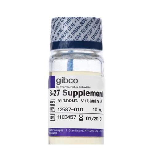 Gibco 12587010去除維生素A，B-27添加劑(50X)
