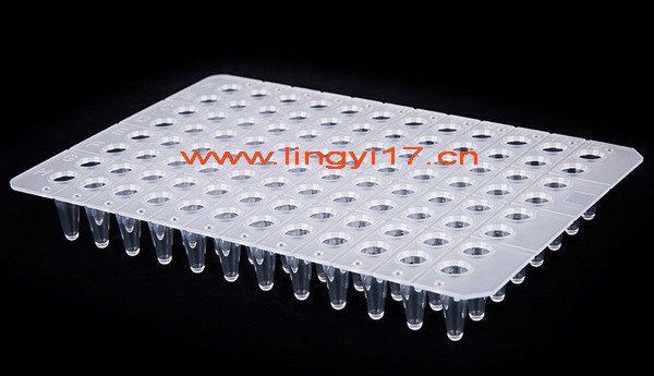 0.1ml無裙邊96孔PCR板LB1000，透明，15板/盒，10盒/箱，用于Bio-Rad iQ5，ABI 7500fast
