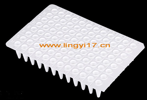0.2ml無裙邊96孔PCR板LB1011，白色，15板/盒，10盒/箱，用于Bio-Rad iQ5，ABI 7500fast