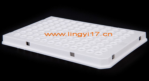 0.1ml半裙邊96孔PCR板LB2001，透明，15板/盒，用于羅氏Roche 480，Bio-Rad CFX96