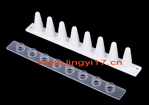 0.1mlPCR8聯管及8聯光學蓋LG0001,白色,125條/盒，用于ABI、Bio-rad伯樂和Roche羅氏