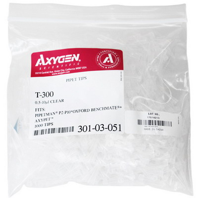 愛思進10µL透明袋裝吸頭，無濾芯T-300